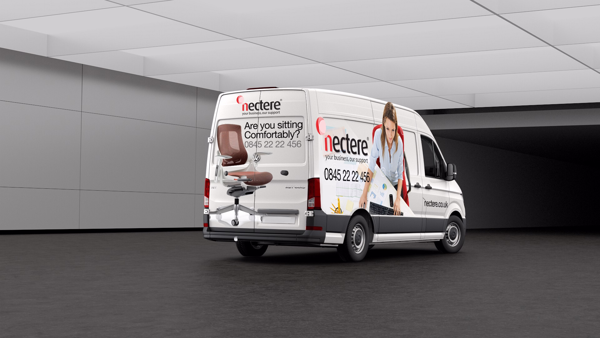 Nectere branding vehicle graphics