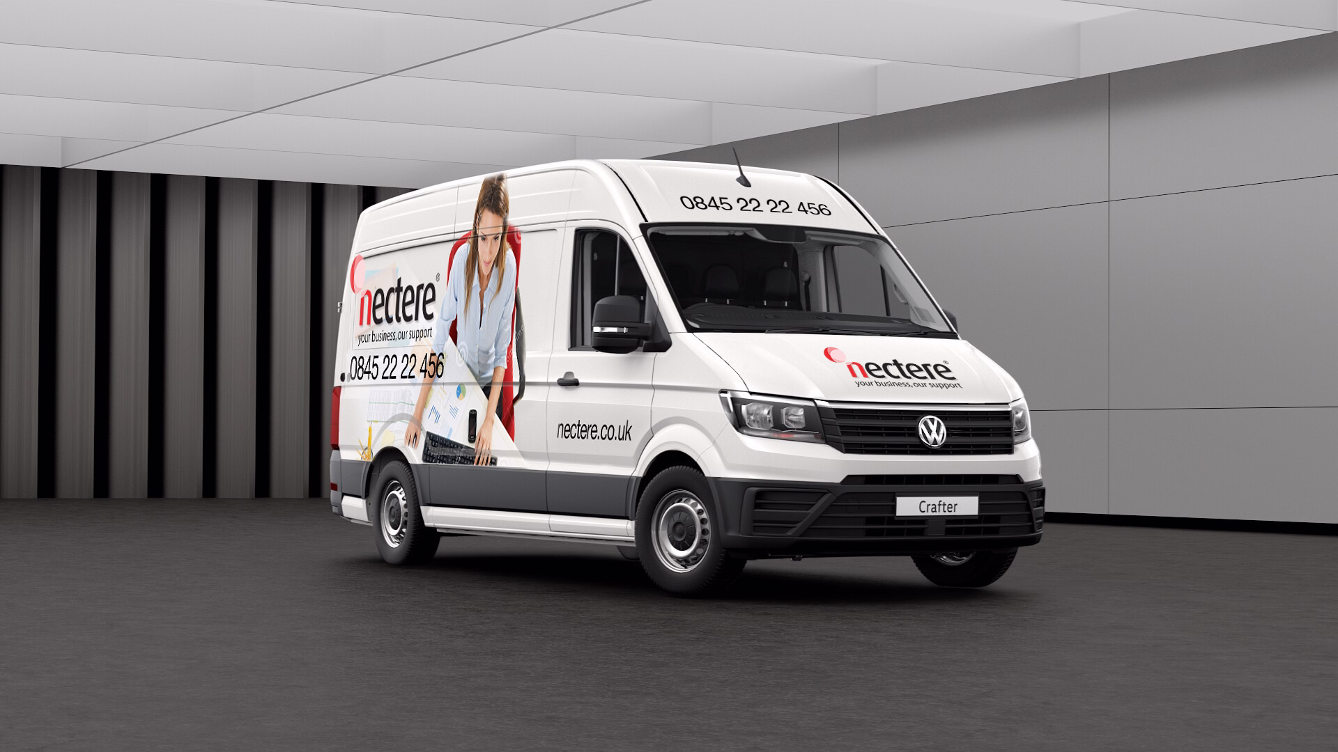 Nectere branding vehicle graphics